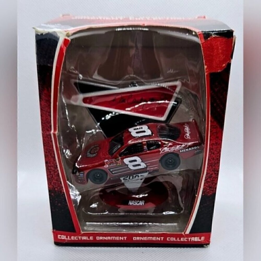 Dale Earnhardt Jr 8 NASCAR 2007 Menards Trevco Christmas Ornament Boxed